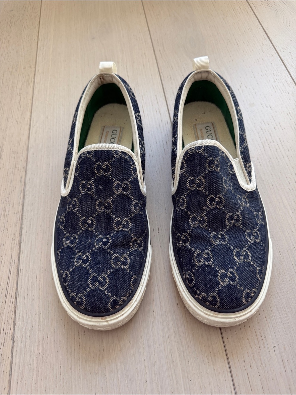Gucci Denim Tennis 1977 Slip-On Sneakers